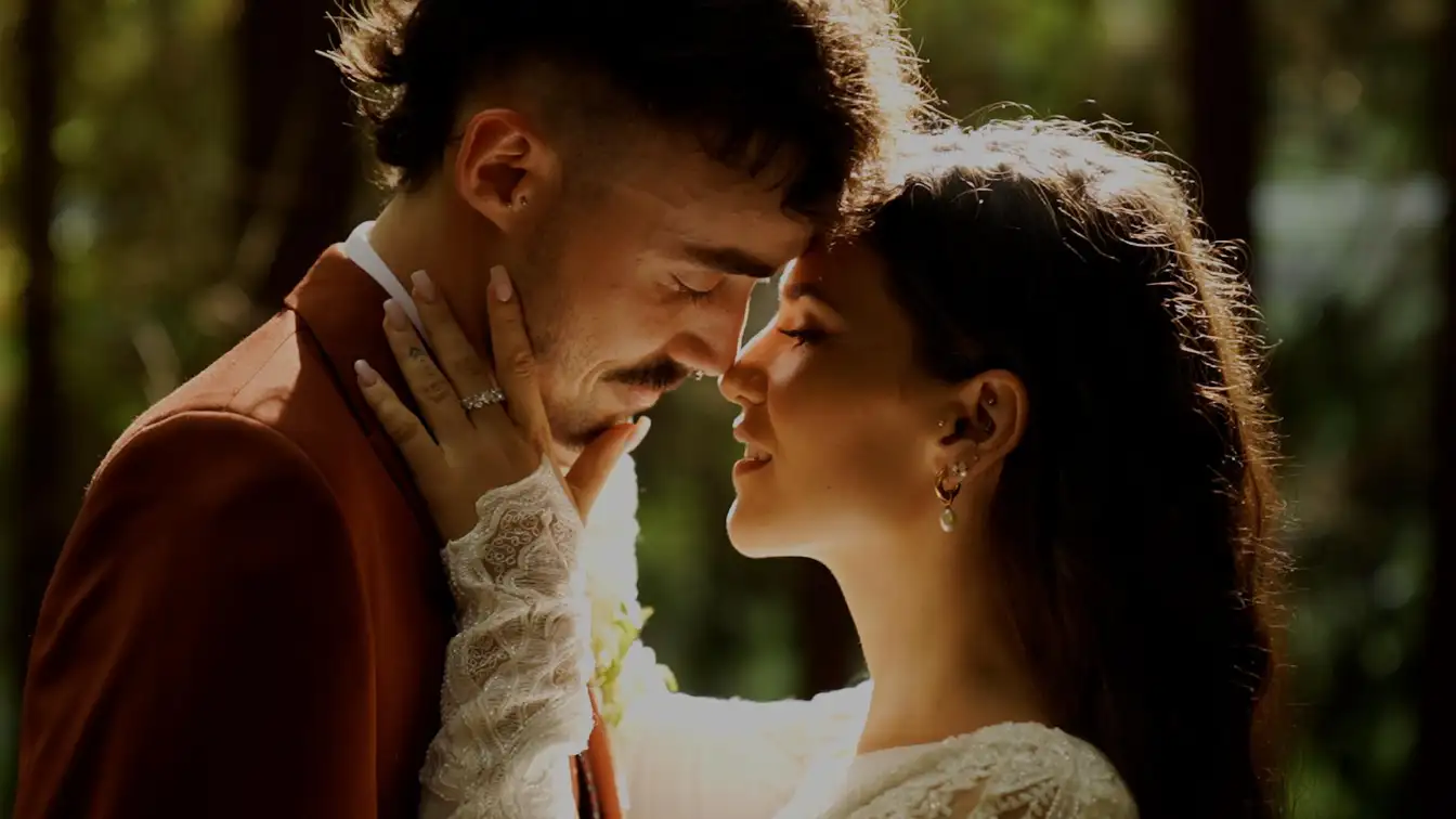 Bride and groom portrait